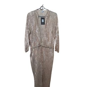 Sequin Jumpsuit Rosegold